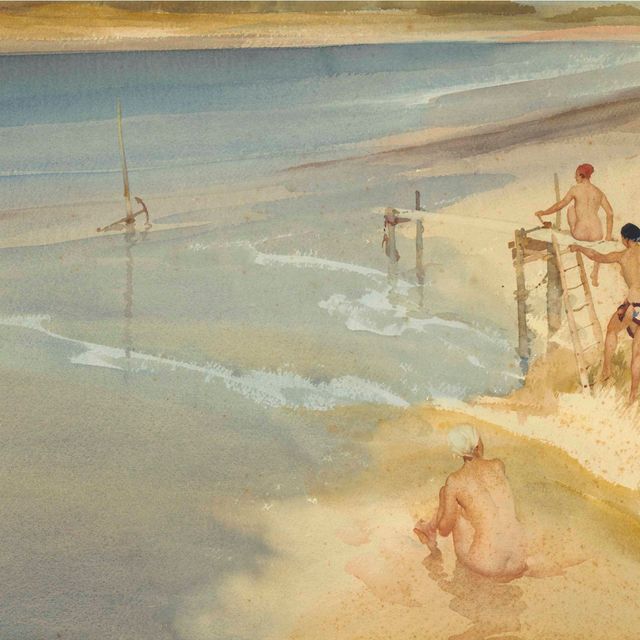 William Russell Flint — Три спины (тайная бухта)