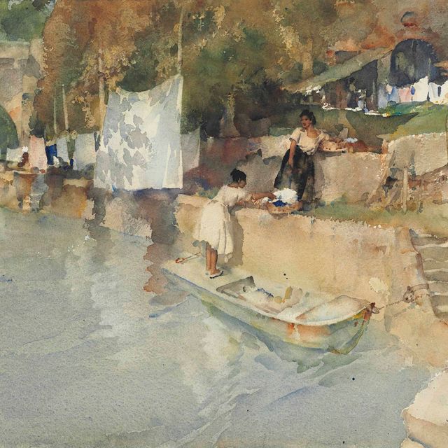 William Russell Flint — На Байсе в Лавардаке, юго-западная Франция