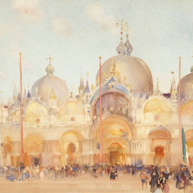 William Russell Flint — Ноябрьские сумерки, площадь Сан-Марко, Венеция