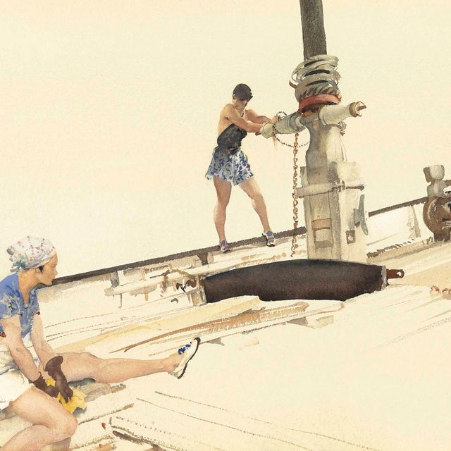 William Russell Flint — Двое на заброшенном корабле