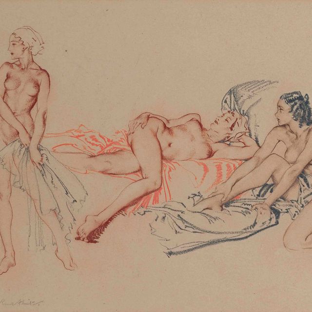 William Russell Flint — Афродита, Гера и Афина, ожидающие Париса