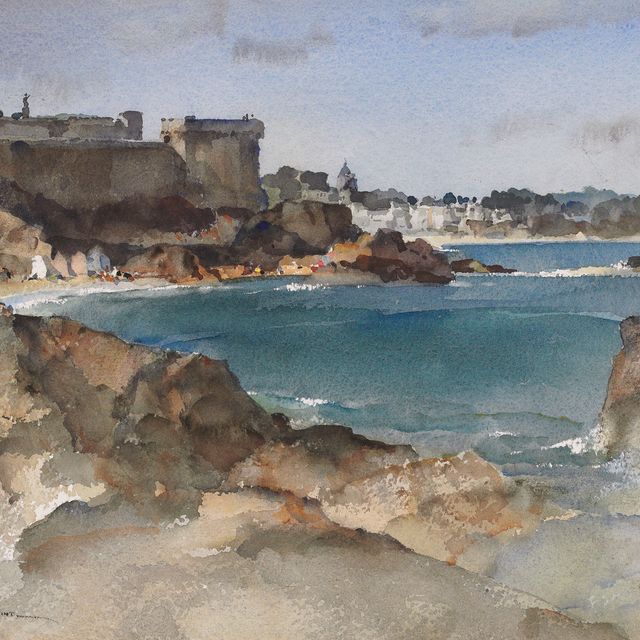 William Russell Flint — Пасмурный день в Сен-Мало