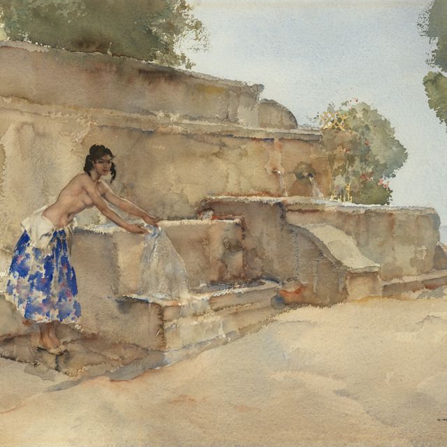 William Russell Flint — У стены, Изабель в Люсене