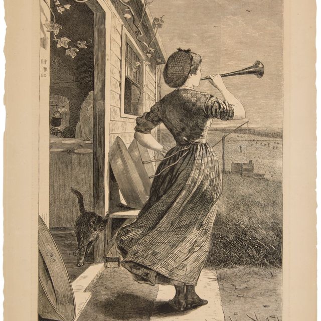 Winslow Homer — "Обеденный рожок" из еженедельника "Харперс Уикли"