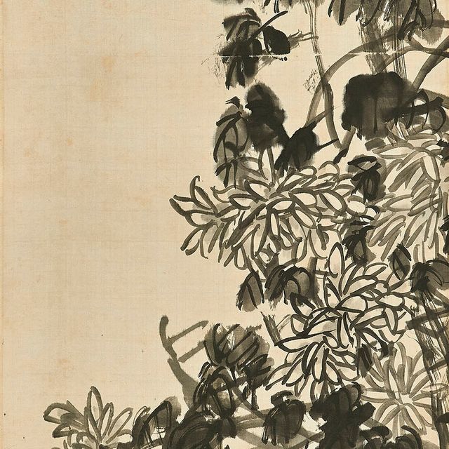Wu Changshuo — Хризантемы после дождя