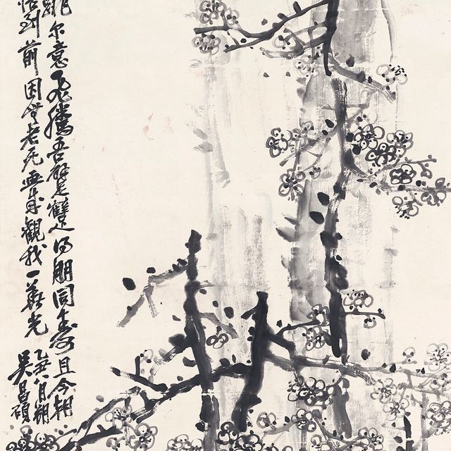 Wu Changshuo — Цветок сливы и скала
