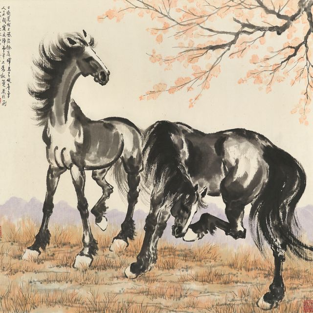 Xu Beihong — Сцены, вдохновленные поэтическим настроением Ю Синя