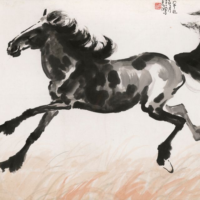Xu Beihong — Скачущая лошадь
