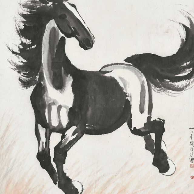 Xu Beihong — Скачущая лошадь
