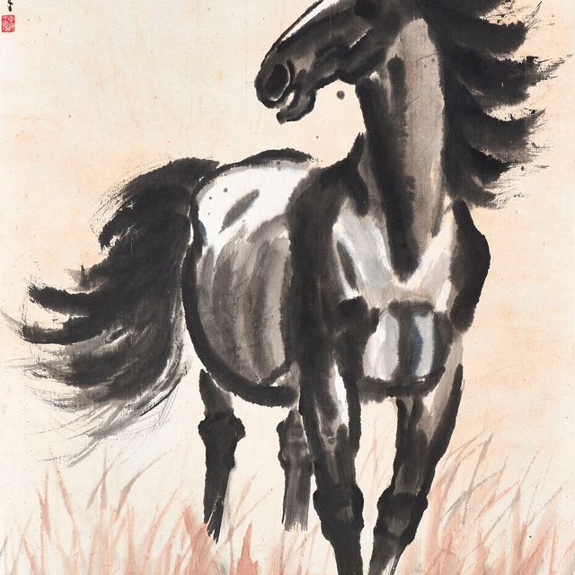 Xu Beihong — Стоящая лошадь