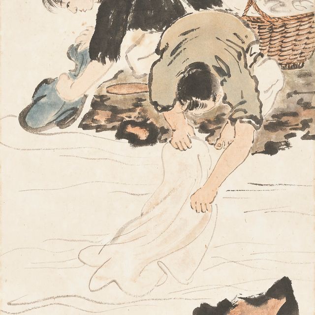 Xu Beihong — Стирка одежды