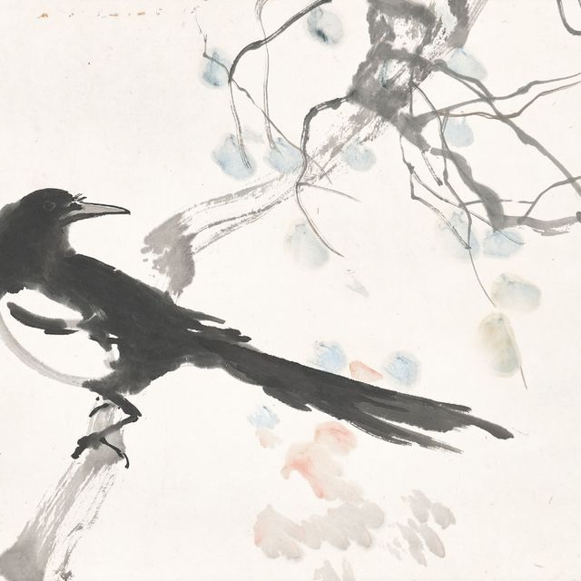 Xu Beihong — Сорока на ветке