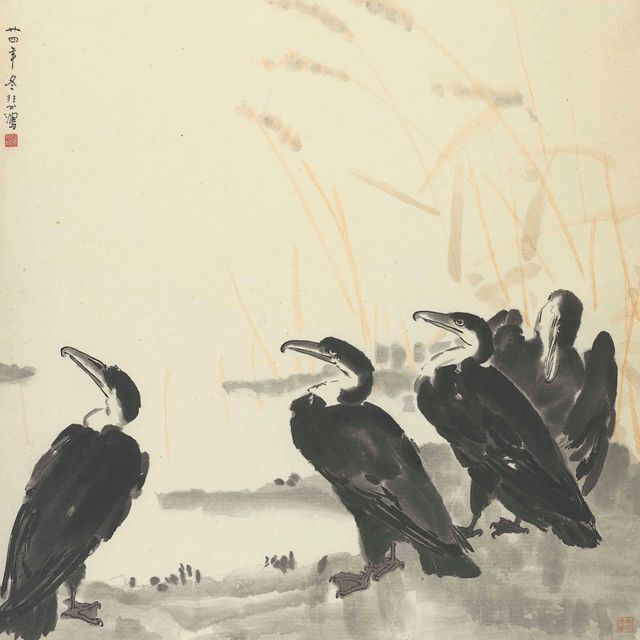 Xu Beihong — Бакланы
