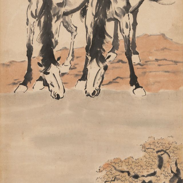 Xu Beihong — Лошади пьют