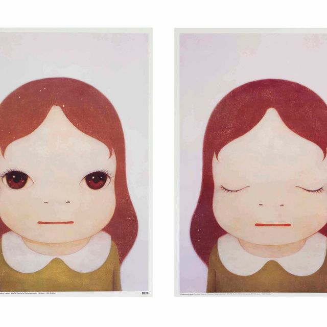Yoshitomo Nara — Космическая девушка (Глаза открыты, глаза закрыты)