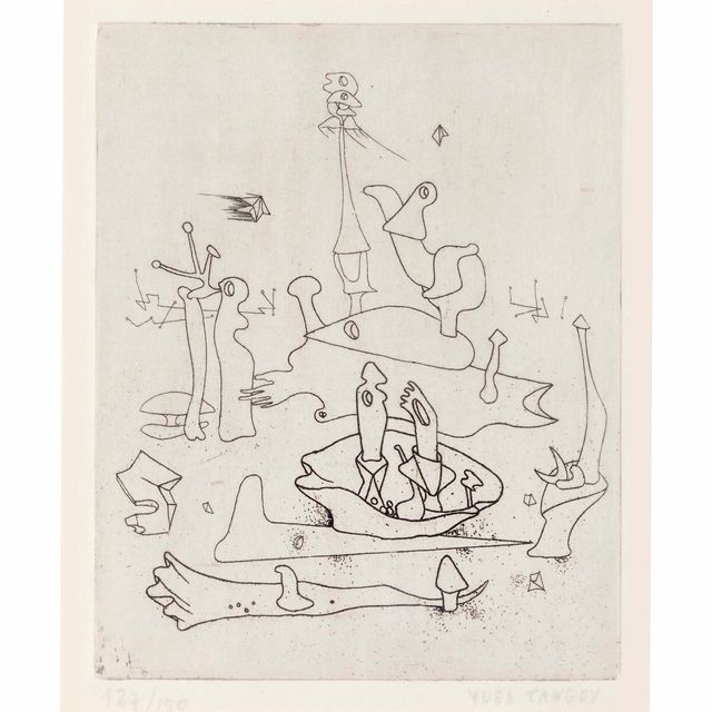 Yves Tanguy — Без названия, от Поля Элюара "Солидарность"