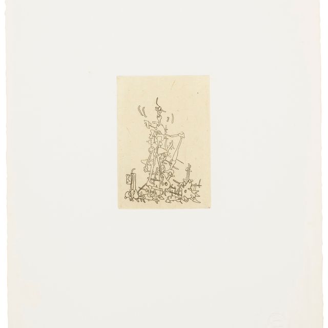 Yves Tanguy — Без названия, из серии "Микробы меняются во времени".