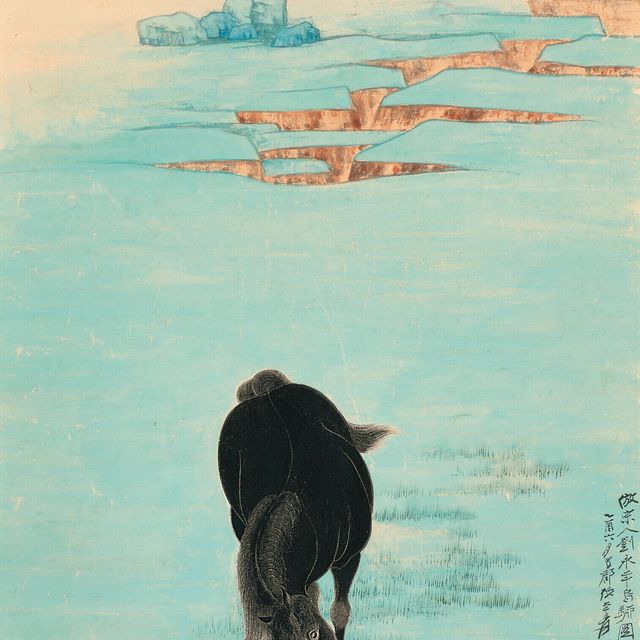 Zhang Daqian — Черный конь в честь Лю Юнняня