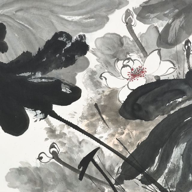 Zhang Daqian — Лотос на ветру