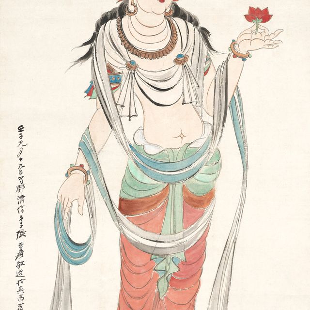 Zhang Daqian — Портрет Бодхисаттвы