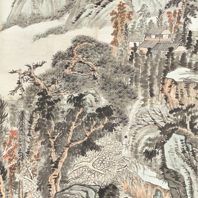 Zhang Daqian — Пейзаж в стиле Шитао