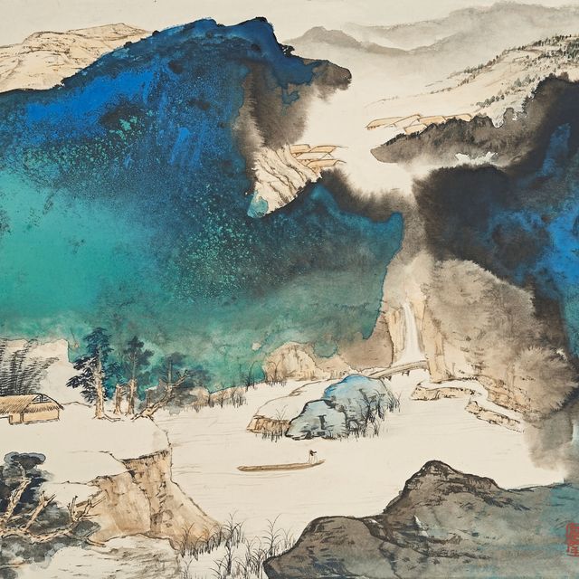 Zhang Daqian — Проплывая над Бирюзовыми горами