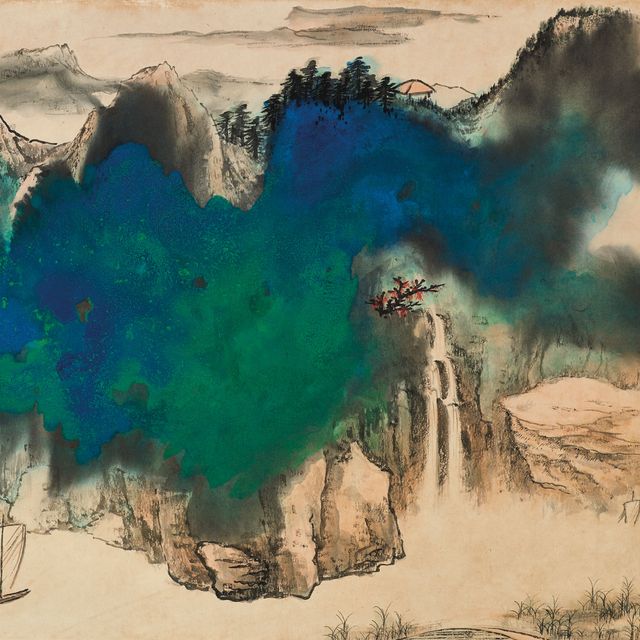 Zhang Daqian — Зеленые горы в разноцветных брызгах