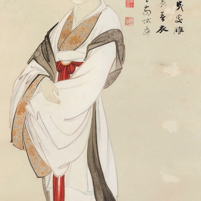 Zhang Daqian — Дама в стиле Тан Инь