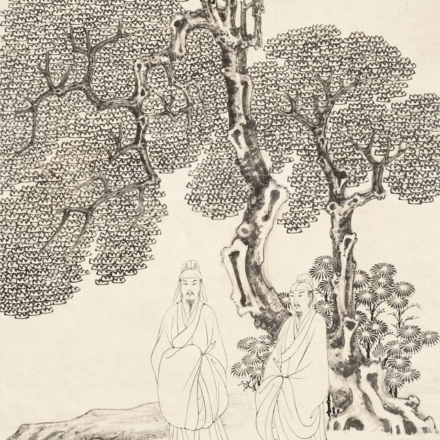 Zhang Daqian — Поэты Ли Бай и Ду Фу