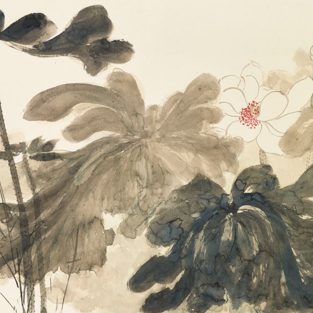 Zhang Daqian — Лотос в цвету