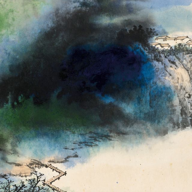 Zhang Daqian — Разноцветный пейзаж