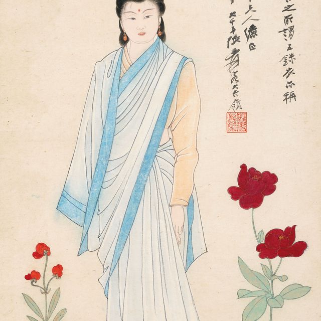 Zhang Daqian — Дама в индийском платье
