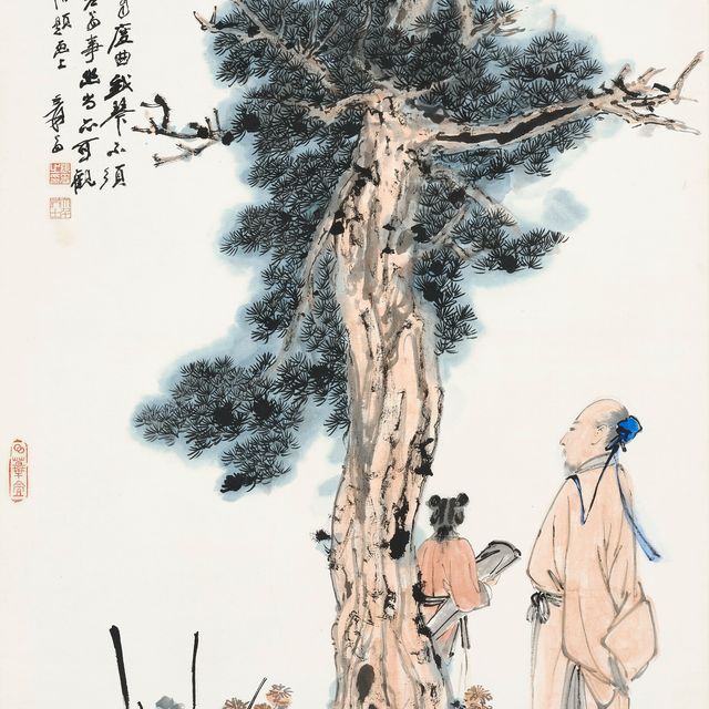 Zhang Daqian — Ученый и слуга, несущие Цинь