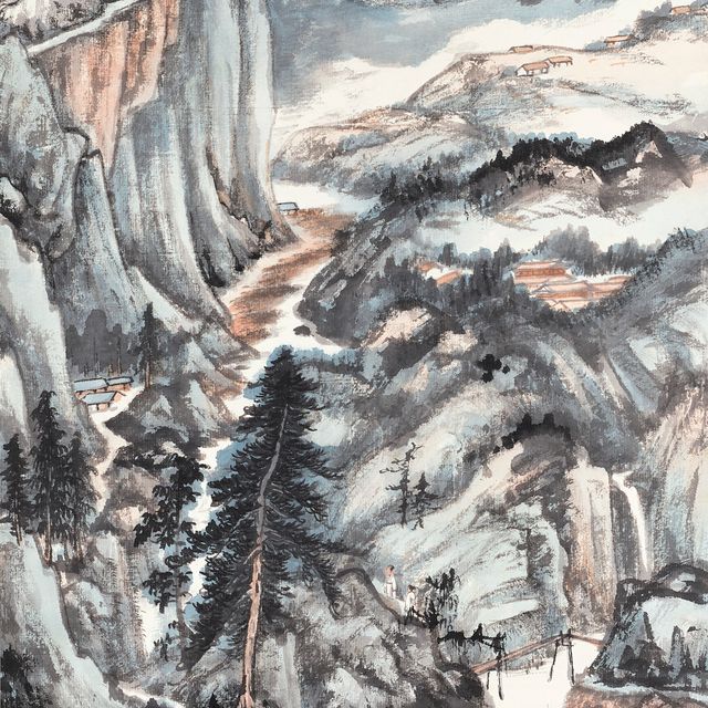 Zhang Daqian — Речной пейзаж провинции Сычуань