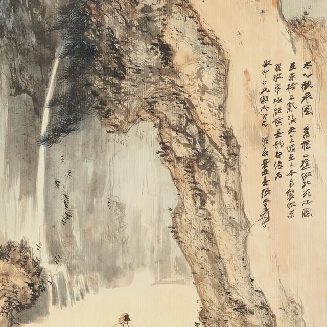 Zhang Daqian — Бегущие с горы ручьи