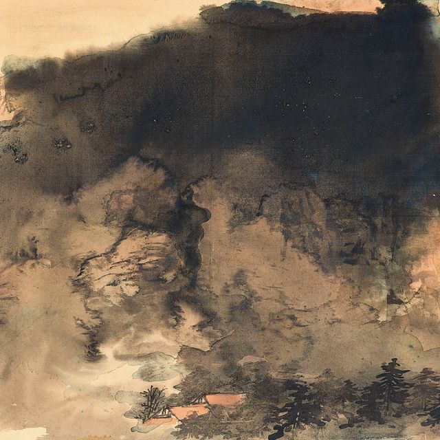 Zhang Daqian — Горы на закате