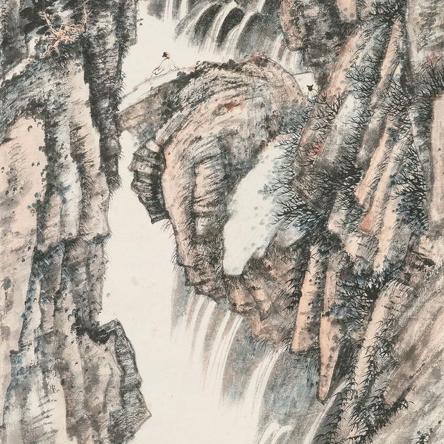 Zhang Daqian — Водопад на горе Э'Мэй