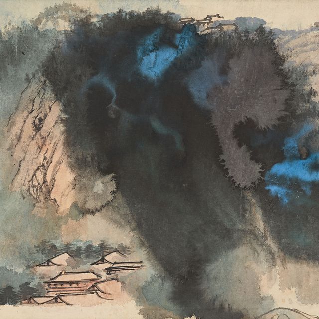 Zhang Daqian — Храм в горах