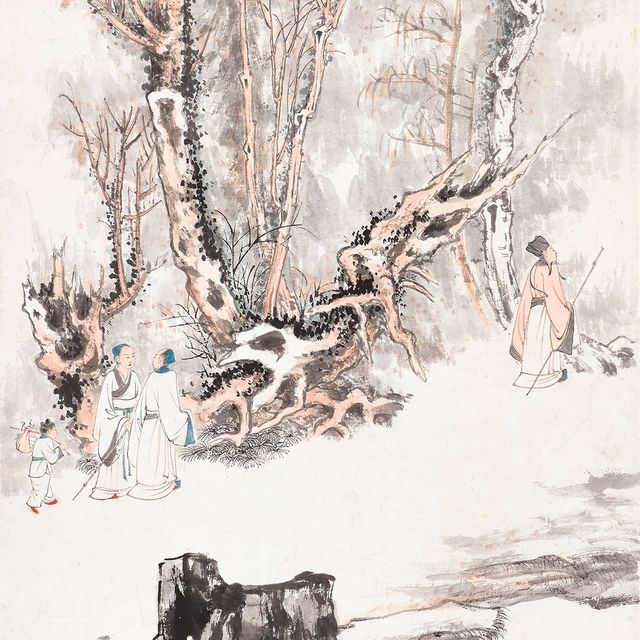Zhang Daqian — Ученый и сопровождающие его лица