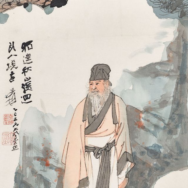 Zhang Daqian — Прогуливаясь в одиночестве по осенним холмам