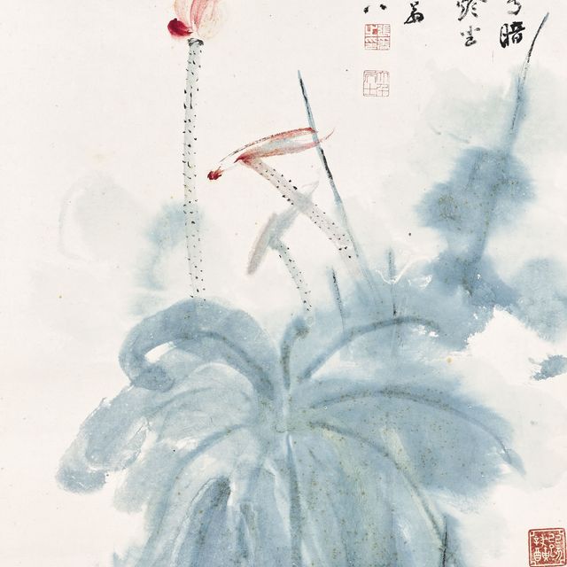 Zhang Daqian — Красный лотос