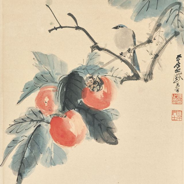 Zhang Daqian — Птица с Хурмой