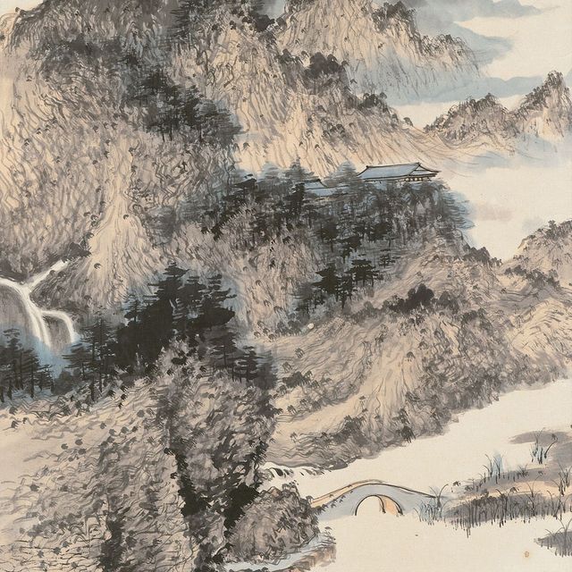 Zhang Daqian — Осенний пейзаж