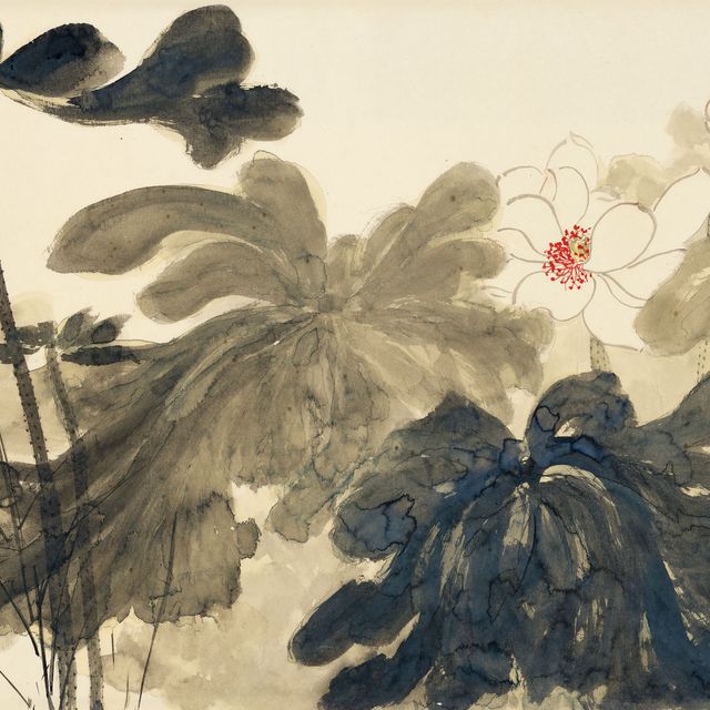 Zhang Daqian — Лотос на ветру