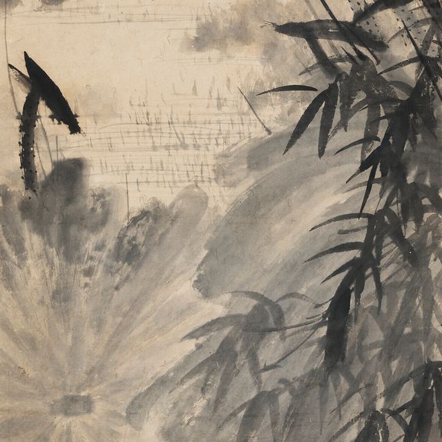 Zhang Daqian — Лотос под дождем