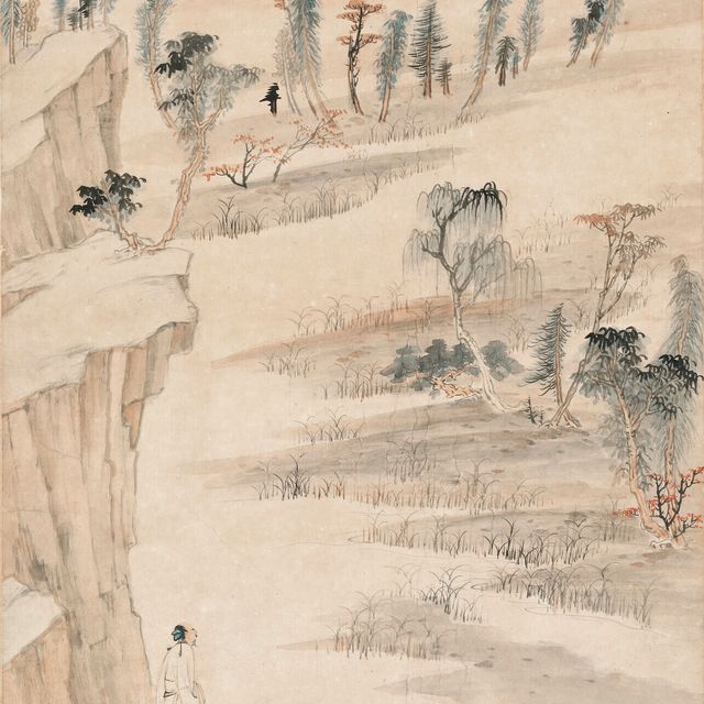 Zhang Daqian — Пейзаж в стиле Чжао Мэнфу