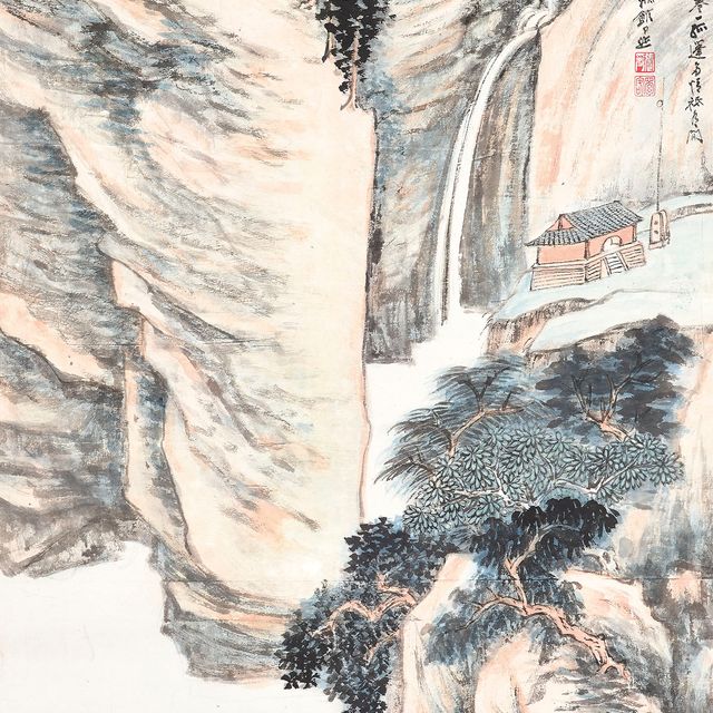Zhang Daqian — Одинокий ученый катается на лодке