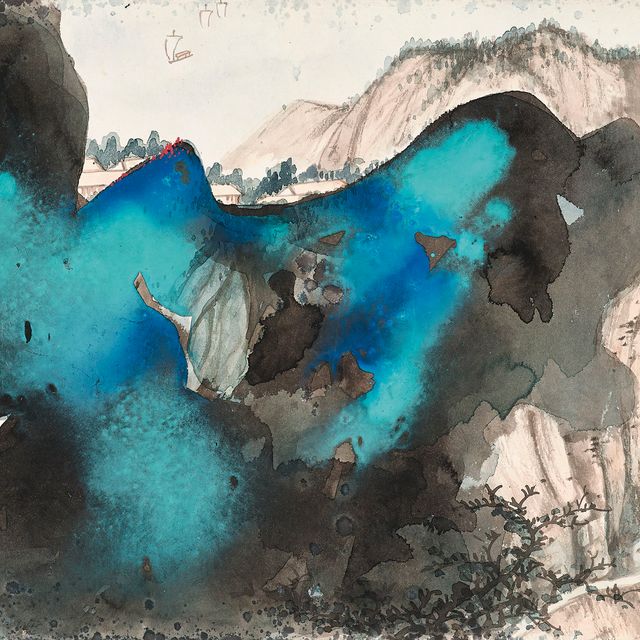 Zhang Daqian — Размазанный чернилами пейзаж
