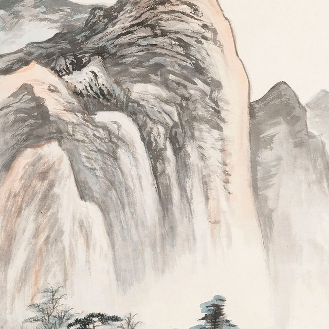 Zhang Daqian — Коттедж в лесистой долине
