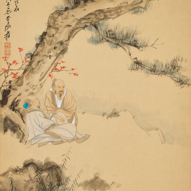 Zhang Daqian — Ученые отдыхают под сосной